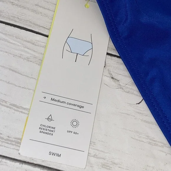 All In Motion Bikini Bottom Womens XL Blue Hipster Swim Med Coverage NEW XL - Picture 5 of 8